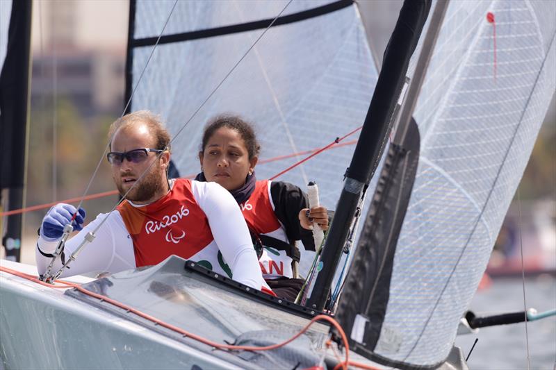 Bronze for Rickham & Birrell at the Rio 2016 Paralympic Sailing Competition photo copyright Richard Langdon / British Sailing Team taken at  and featuring the SKUD 18 class