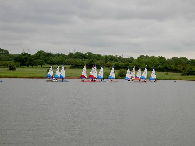 Overcast conditions with light winds for the Toppers at Sandwell Valley photo copyright Nick Parkes taken at Sandwell Valley Sailing Club and featuring the Topper class
