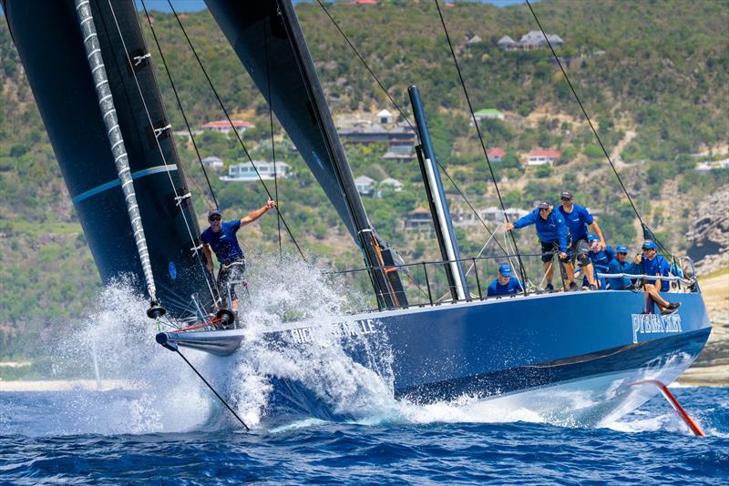 The modified Volvo 70 Pyewacket 70 off St Barth last week en route to IMA Caribbean Maxi Challenge victory photo copyright Christophe Jouany taken at Yacht Club Costa Smeralda and featuring the Volvo 70 class