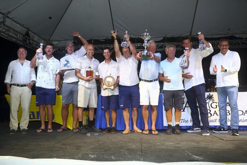 Pyewacket 70's crew receives their RORC Caribbean 600 silverware photo copyright Tim Wright / www.photoaction.com taken at Royal Ocean Racing Club and featuring the Volvo 70 class