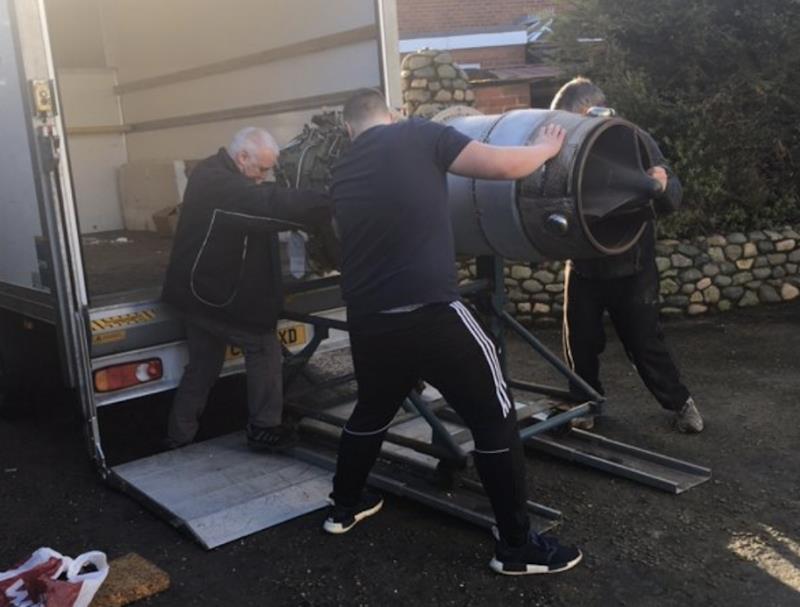 Longbow will be powered by a pair of Rolls Royce jet engine. Here is one of them being delivered to the workshop in Lancashire - photo © West System International