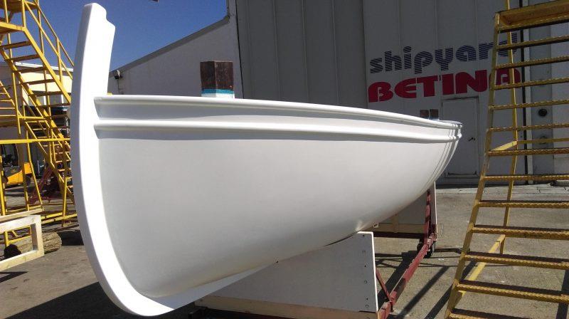 After a coat of primer and two coats of undercoat, the hull is looking great photo copyright Wessex Resins & Adhesives taken at  and featuring the  class