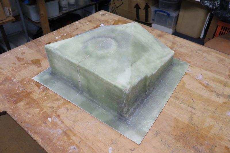 Moulding an oil drip tray with epoxy resin - step 13 - photo © Wessex Resins & Adhesives